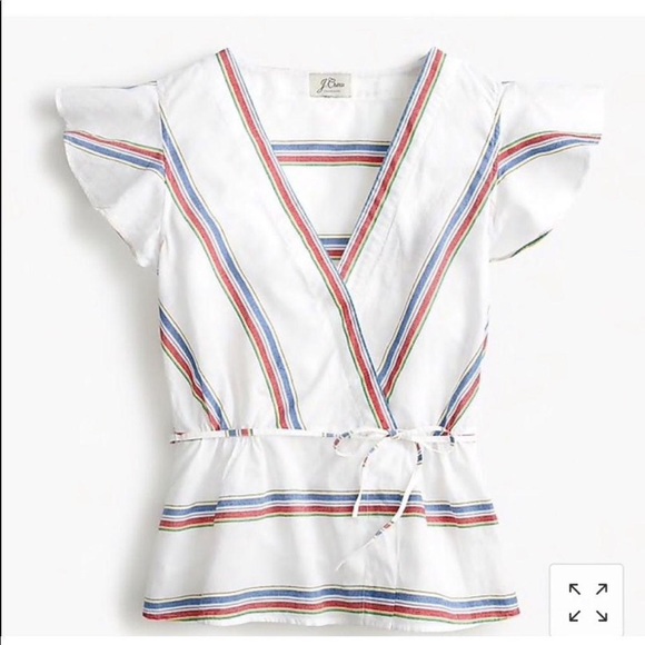 J Crew Striped Blouse - Picture 1 of 8